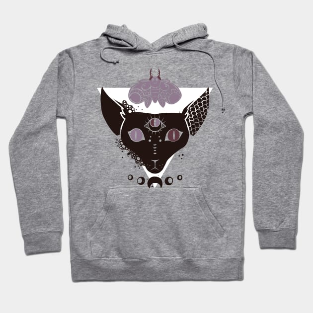 Sphynx Cat, Moth, Third Eye, And Triangle Hoodie by cellsdividing